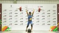 The weightlifting action carried on at the Khelo India University Games 2020